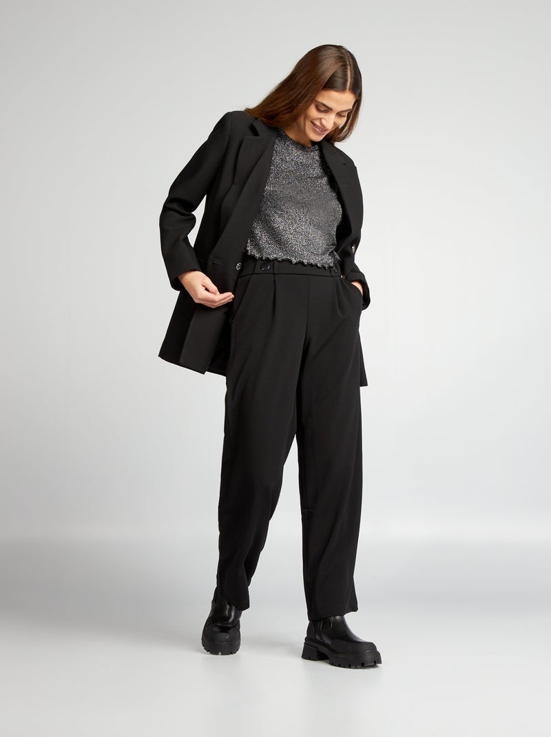 Pantalon large noir - Kiabi