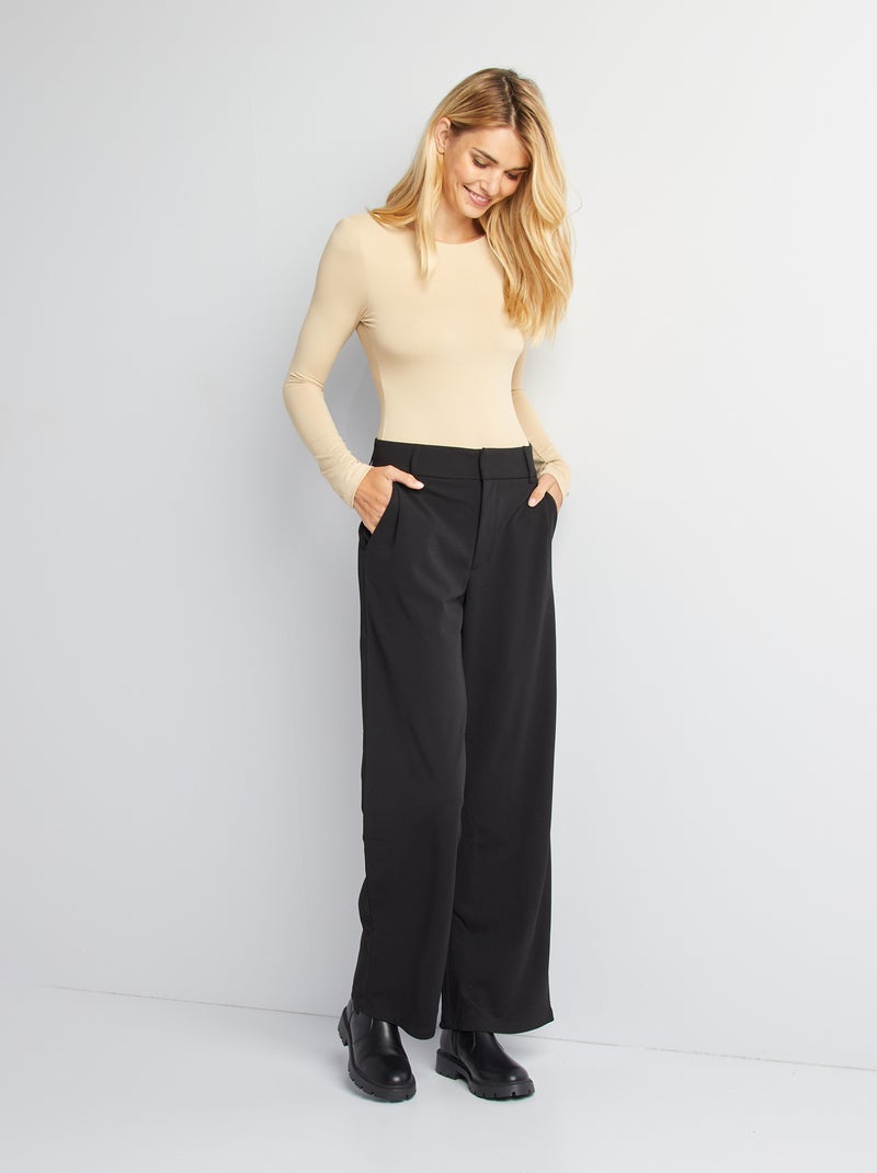 Pantalon large Noir - Kiabi