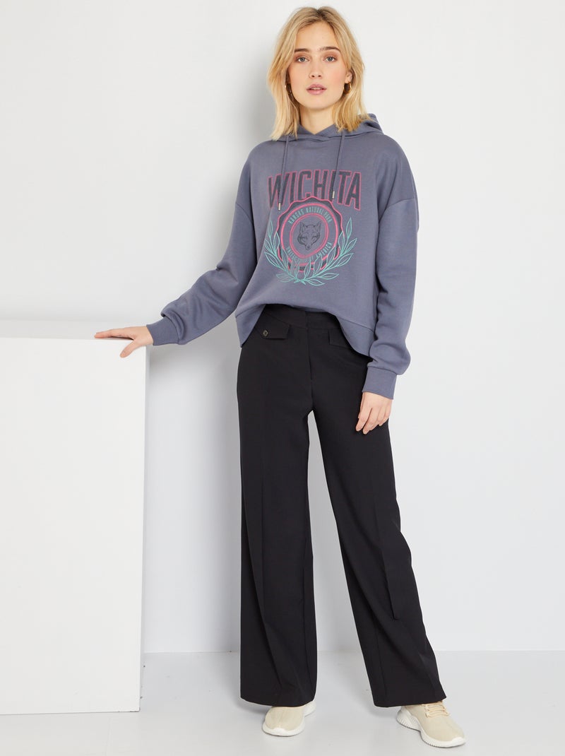Pantalon large noir - Kiabi