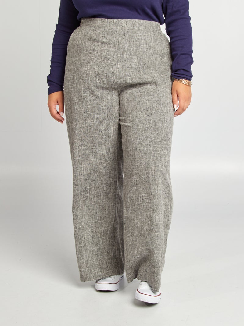 Pantalon large 'Only Carmakoma' Gris - Kiabi