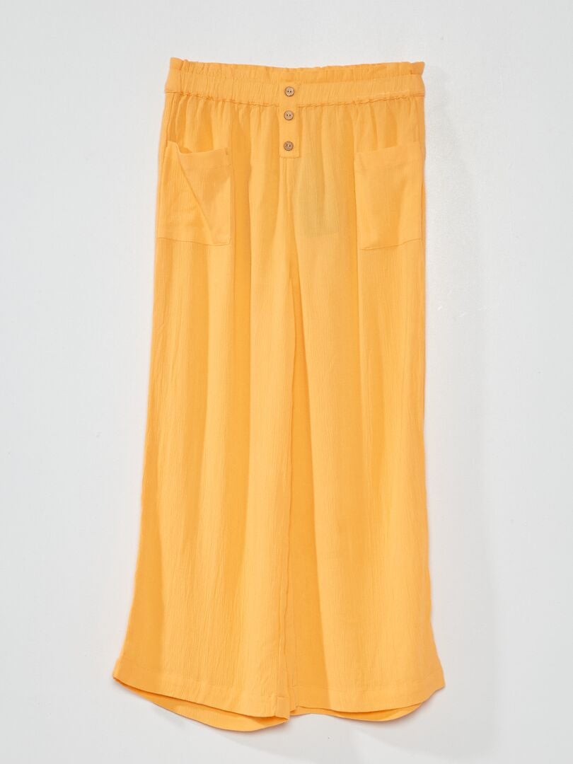 Pantalon large Orange - Kiabi