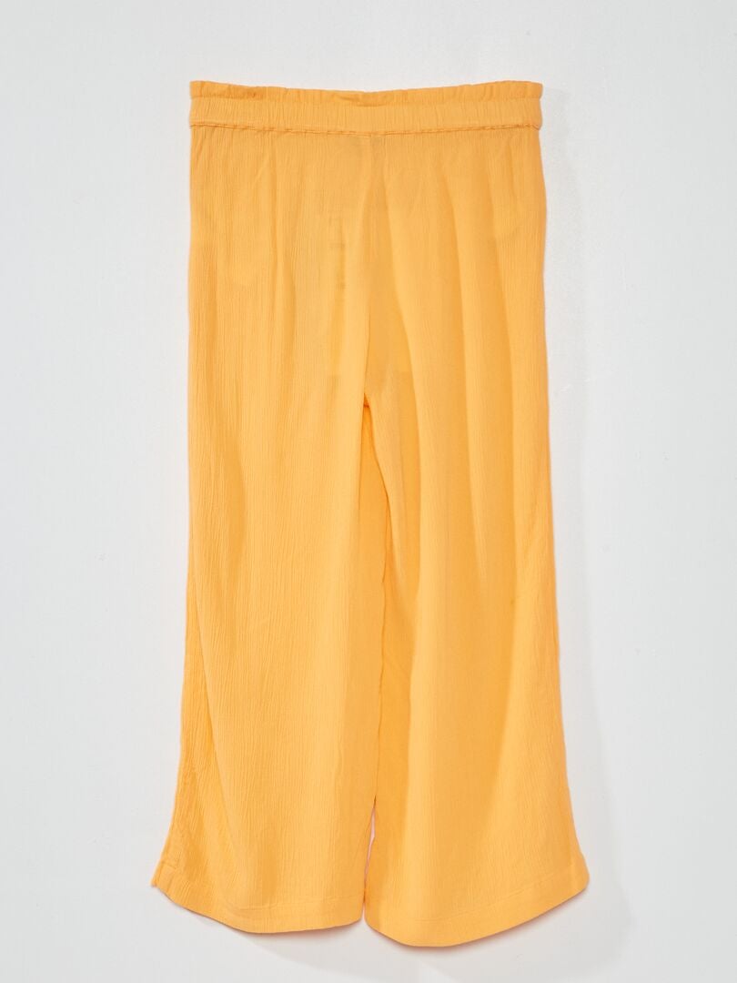 Pantalon large Orange - Kiabi