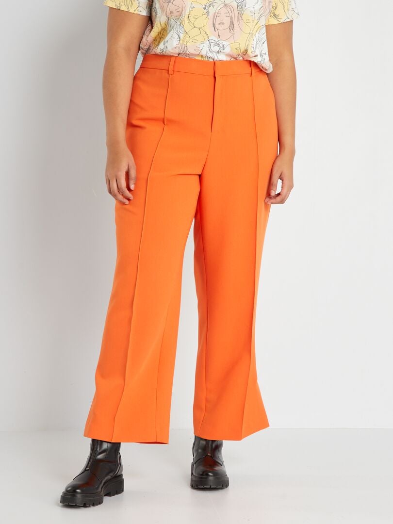 Pantalon large orange - Kiabi