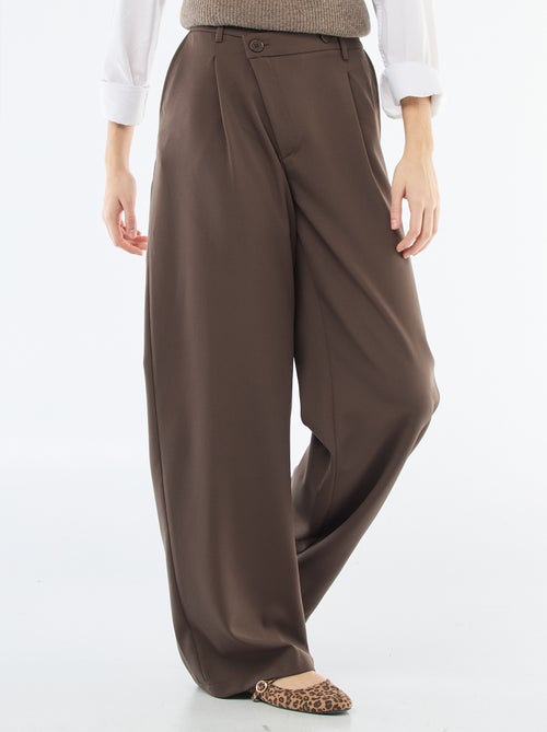 Pantalon large ouverture asymétrique - Kiabi