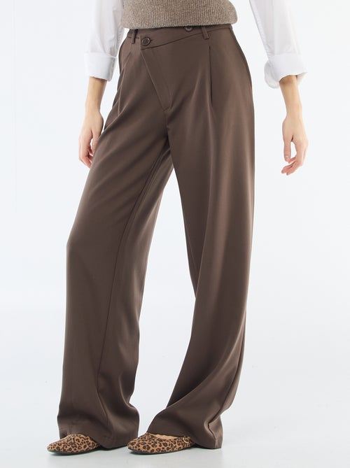 Pantalon large ouverture asymétrique - Kiabi