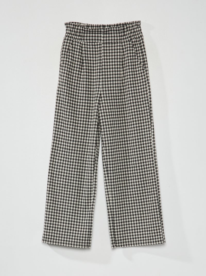 Pantalon large paperbag Noir - Kiabi