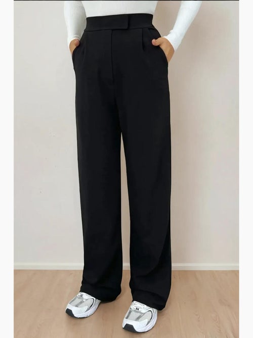 Pantalon large plissé à fermeture velcro à la taille hiccup - Kiabi