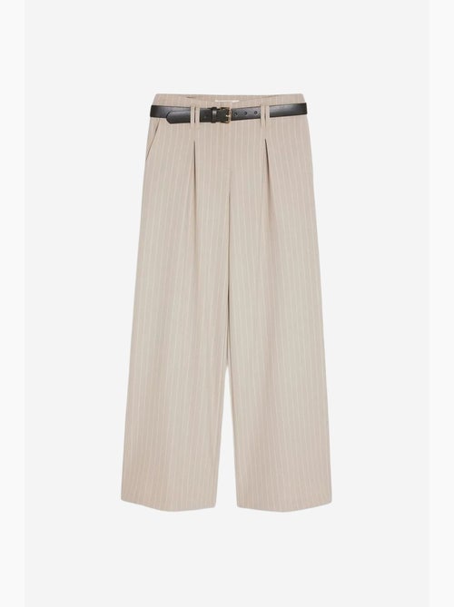 Pantalon large plissé à rayures dilvin - Kiabi Pantalon large plissé à rayures dilvin - Kiabi