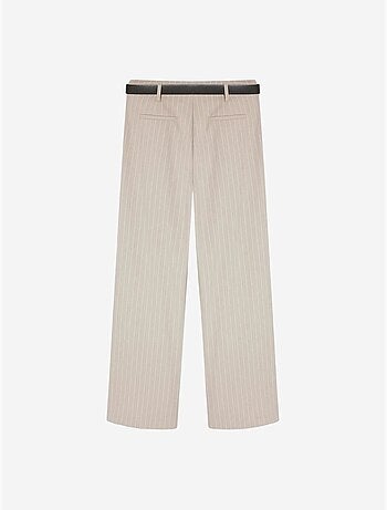Pantalon large plissé à rayures dilvin