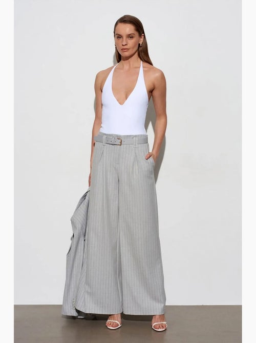 Pantalon large plissé à rayures dilvin - Kiabi Pantalon large plissé à rayures dilvin - Kiabi