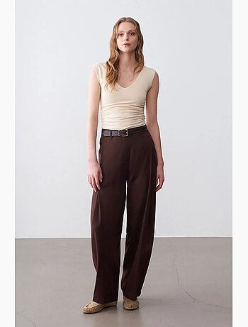 Pantalon large plissé dilvin