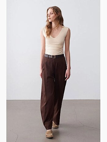 Pantalon large plissé dilvin