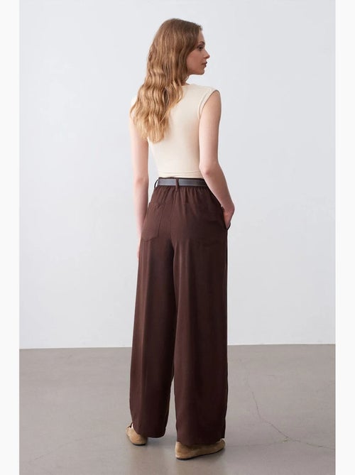 Pantalon large plissé dilvin - Kiabi
