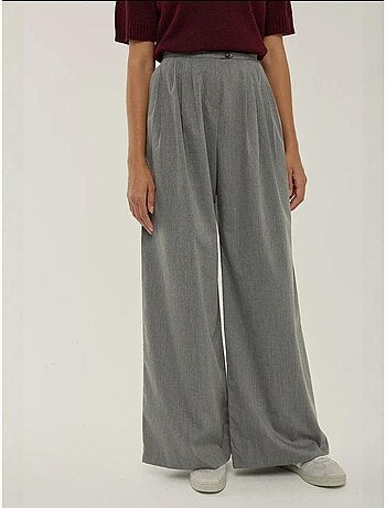 Pantalon large plissé
