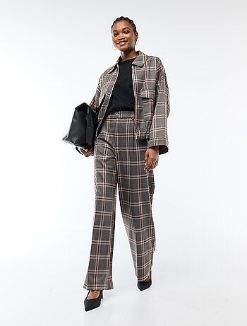 Pantalon large femme à motif fantaisie