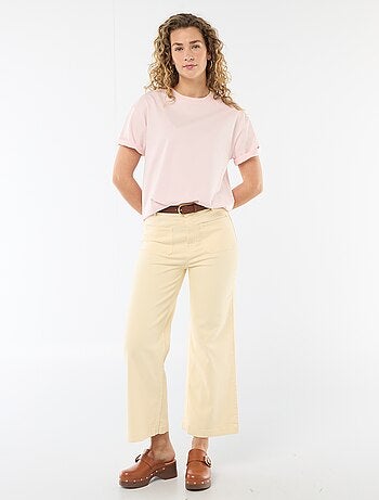Pantalon large pour femme à taille standard