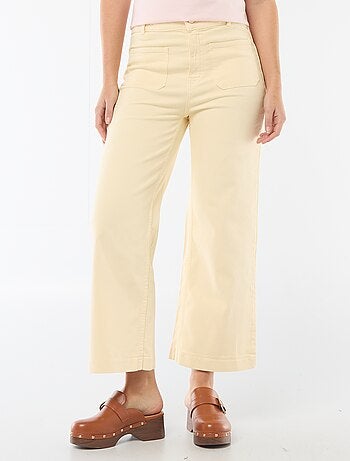 Pantalon large pour femme à taille standard