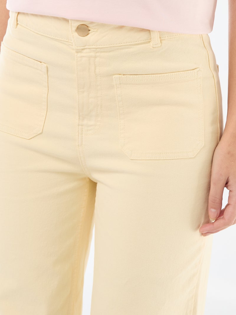 Pantalon large pour femme à taille standard Jaune - Kiabi