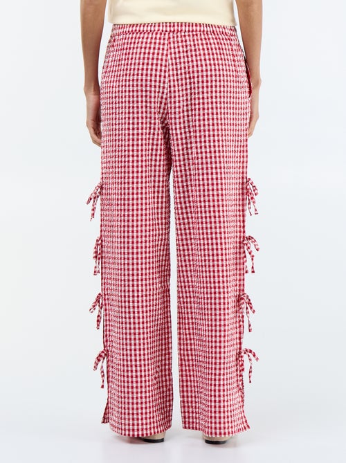 Pantalon large pour femme en tissu léger fantaisie - Kiabi Pantalon large pour femme en tissu léger fantaisie - Kiabi