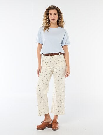 Pantalon large pour femme à taille standard