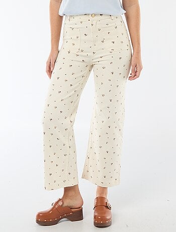 Pantalon large pour femme à taille standard