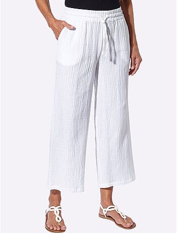 Pantalon large pur coton - taille standard - witt