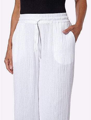Pantalon large pur coton - taille standard - witt