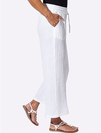 Pantalon large pur coton - taille standard - witt