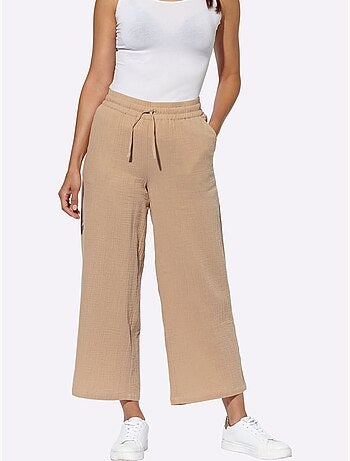Pantalon large pur coton - taille standard - witt