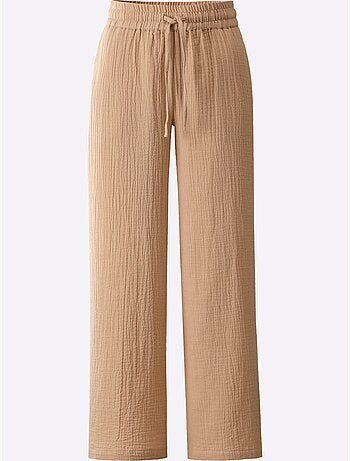 Pantalon large pur coton - taille standard - witt