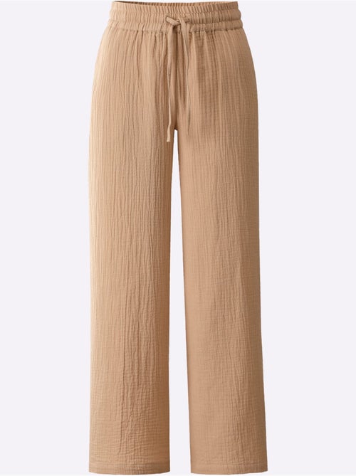 Pantalon large pur coton - taille standard - witt - Kiabi Pantalon large pur coton - taille standard - witt - Kiabi