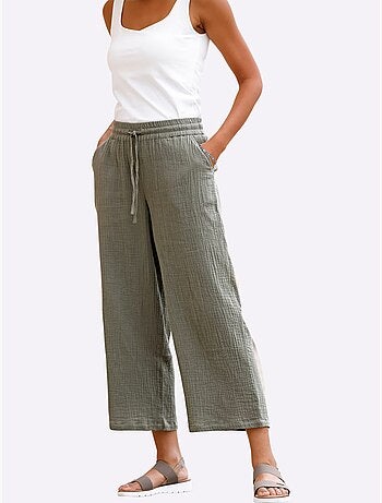 Pantalon large pur coton - taille standard - witt