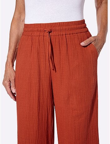 Pantalon large pur coton - taille standard - witt