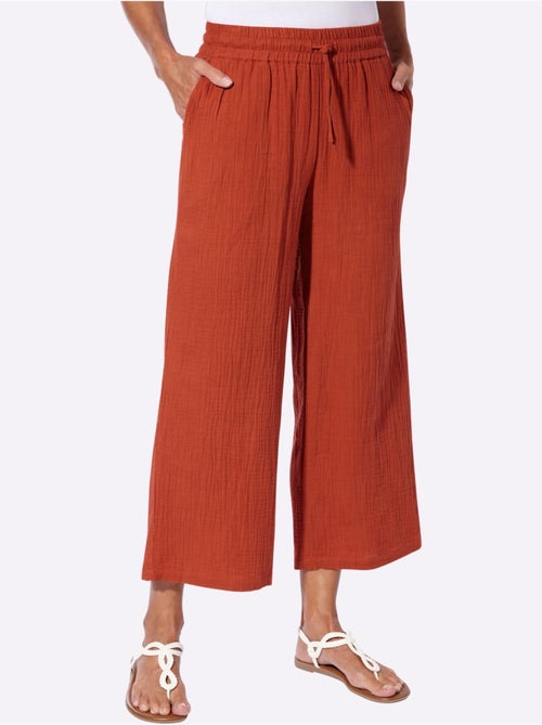 Pantalon large pur coton - taille standard - witt - Kiabi Pantalon large pur coton - taille standard - witt - Kiabi
