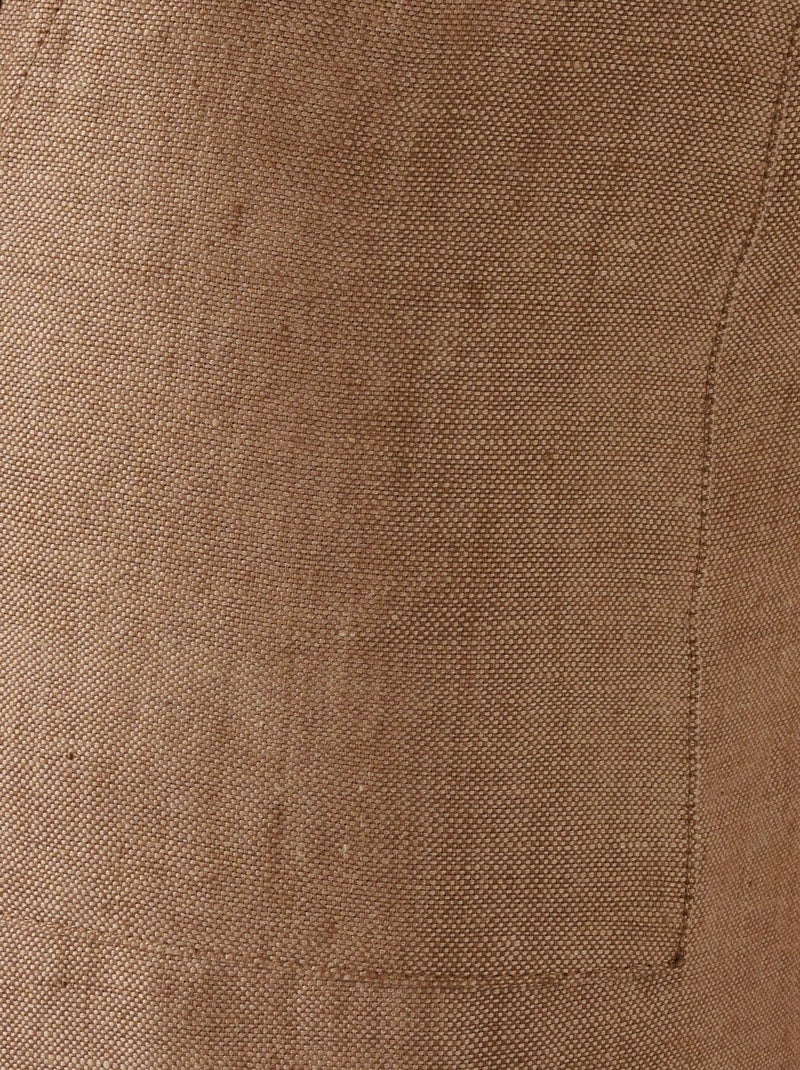 Pantalon large pur lin - Damart Marron - Kiabi