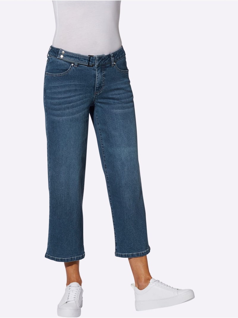 Pantalon Large Qualité Coton - Taille Standard - Witt Bleu jean - Kiabi