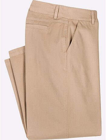 Pantalon Large Qualité Jean Légère Et Estivale - Taille Courte - Moda Vilona