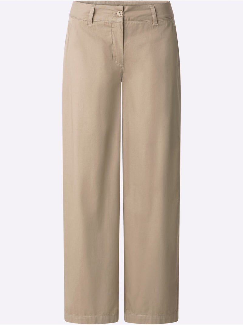Pantalon Large Qualité Jean Légère Et Estivale - Taille Standard - Moda Vilona Beige - Kiabi