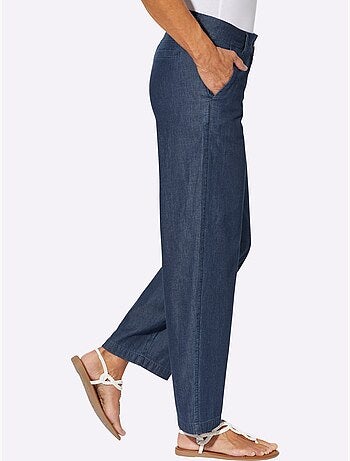Pantalon Large Qualité Jean Légère Et Estivale - Taille Standard - Moda Vilona