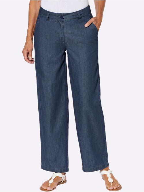 Pantalon Large Qualité Jean Légère Et Estivale - Taille Standard - Moda Vilona - Kiabi Pantalon Large Qualité Jean Légère Et Estivale - Taille Standard - Moda Vilona - Kiabi