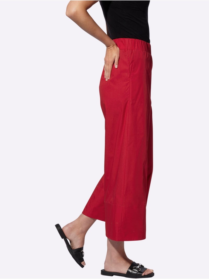 Pantalon Large Qualité Tissée - Taille Standard - Helline Rouge - Kiabi