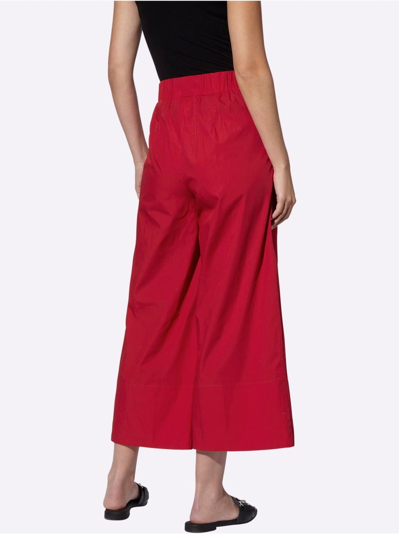 Pantalon Large Qualité Tissée - Taille Standard - Helline Rouge - Kiabi