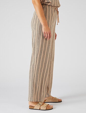 Pantalon large rayé - Damart