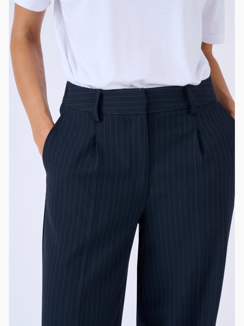 Pantalon large rayé - Damart - Kiabi