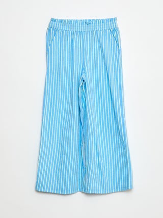 Pantalon large rayé