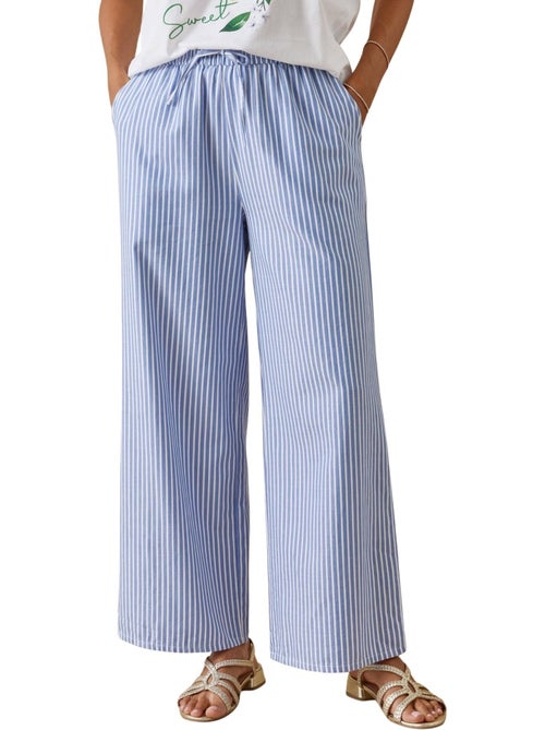 Pantalon large rayé élastiqué - DAXON - Kiabi