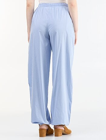 Pantalon large rayé forme balloon