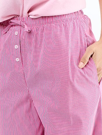 Pantalon large rayé forme balloon
