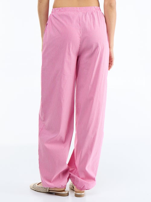Pantalon large rayé forme balloon - Kiabi