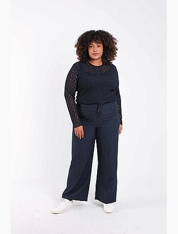 Pantalon large rayé PAPRIKA